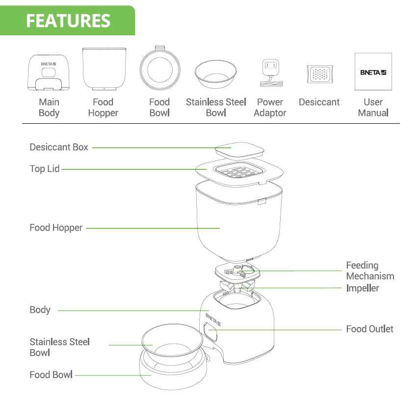 Bneta F14-W Pet feeder