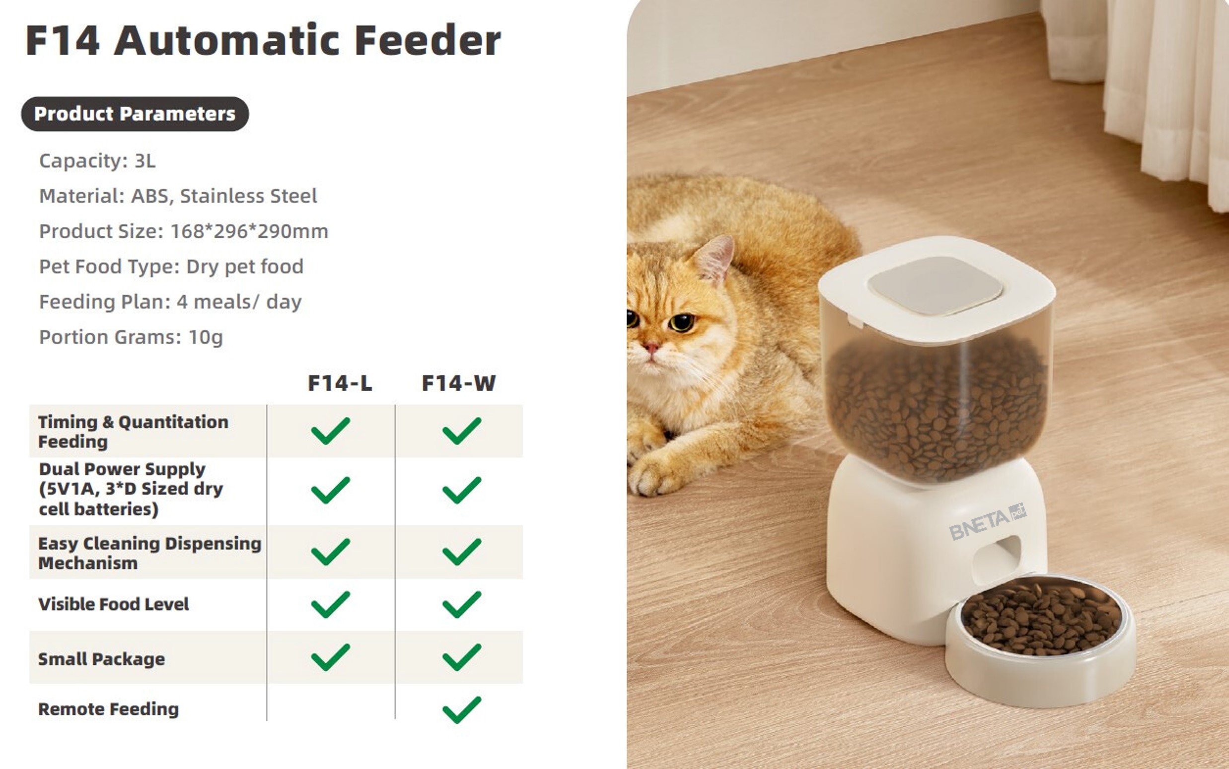 Bneta F14-L Pet Feeder